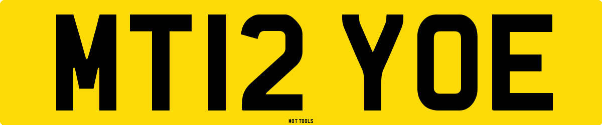 MT12YOE MOT Check