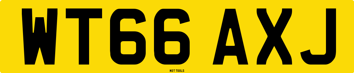 WT66AXJ MOT Check
